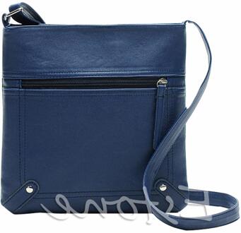 Mode Vrouwen Schoudertas Messenger Bag Handtas Lederen Satchel Cross Body Bags blauw