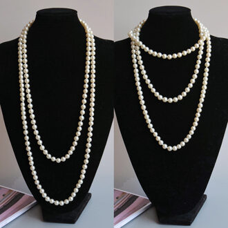 Mode Vrouwen Sieraden, Parel Kraal Ketting, lange Trui Keten Ketting Voor Vrouwen Jurk Accessoires JJ139