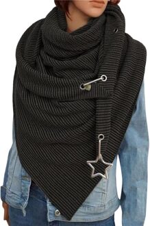 Mode Vrouwen Sjaal Soild Dot Printing Button Soft Wrap Casual Warme Sjaals Leisure Zachte Persoonlijkheid groen