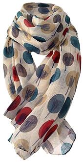 Mode Vrouwen Sjaals boom Afdrukken Lange Soft Wrap Sjaal Vintage Dame Lange Hals Grote Sjaal Chiffon Stola Sjaals