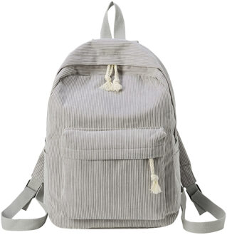 Mode Vrouwen Student Softback Schoudertassen Corduroy Solid Zipper Casual Rugzak Tas Dubbele Schouder Schooltas Рюкзак Женский