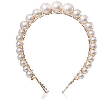 Mode Vrouwen Super Fee Parel Haarband Wilde Haar Tulband Chiffon Bloemen Elastische Haarband Katoen Gestreepte Haaraccessoires 90006