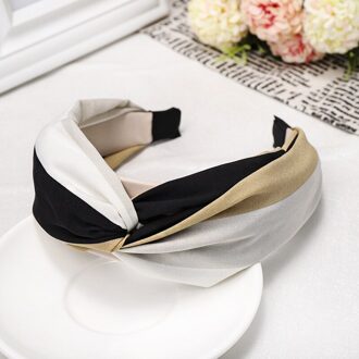 Mode Vrouwen Super Fee Parel Haarband Wilde Haar Tulband Chiffon Bloemen Elastische Haarband Katoen Gestreepte Haaraccessoires Roze