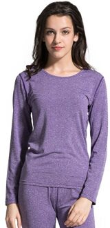 Mode Vrouwen Thermisch Ondergoed O-hals Dikke Lange Onderbroek Sets Winter Warm Solid Tops + Broek Vrouwelijke Basic Ondergoed Zachte M-XXL X68019A11Y / Xl