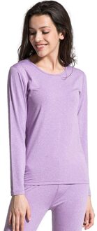 Mode Vrouwen Thermisch Ondergoed O-hals Dikke Lange Onderbroek Sets Winter Warm Solid Tops + Broek Vrouwelijke Basic Ondergoed Zachte M-XXL X68019A43Y / Xxl