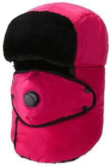Mode Warme Cap Winter Mannen Oorspronkelijke Winter Hoeden Voor Vrouwen Unisex Warm Thcken Waterdichte Kap Hoed Oor cap Roze