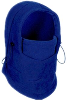 Mode Warme Cap Winter Mannen Vrouwen Hoeden Waterdichte Thermische Fleece Balaclava Hoed Hooded Halswarmer Wandelen Sjaals blauw