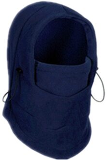 Mode Warme Cap Winter Mannen Vrouwen Hoeden Waterdichte Thermische Fleece Balaclava Hoed Hooded Halswarmer Wandelen Sjaals donker blauw