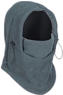 Mode Warme Cap Winter Mannen Vrouwen Hoeden Waterdichte Thermische Fleece Balaclava Hoed Hooded Halswarmer Wandelen Sjaals donker grijs