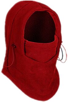 Mode Warme Cap Winter Mannen Vrouwen Hoeden Waterdichte Thermische Fleece Balaclava Hoed Hooded Halswarmer Wandelen Sjaals rood