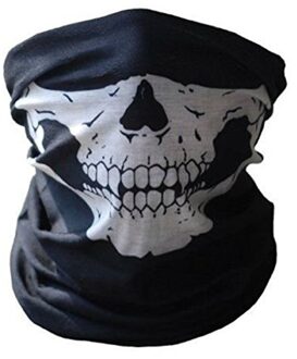 Mode Warme Cap Winter Mannen Vrouwen Hoeden Waterdichte Thermische Fleece Balaclava Hoed Hooded Halswarmer Wandelen Sjaals wit schedel