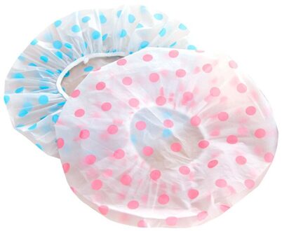 Mode Waterdichte Golf Punt Bad Cap Hoed Elastische Douche Hoed Herbruikbare Bad Head Haar Vrouwen Salon Douche Bad Draagbare Levert 2stk