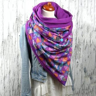 Mode Winter Vrouwen Sjaal Soild Dot Printing Button Soft Wrap Casual Warme Sjaals Sjaal Vrouwen Шарф Бандана # g30