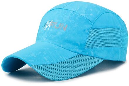 Mode Zomer Outdoor Sport Ademend Sneldrogend Mannen Vrouwen Baseball Cap Fietsen Klimmen Reizen Vissen Wandelen Zonnehoed A155 blauw