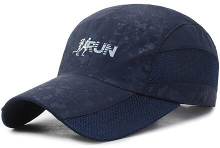 Mode Zomer Outdoor Sport Ademend Sneldrogend Mannen Vrouwen Baseball Cap Fietsen Klimmen Reizen Vissen Wandelen Zonnehoed A155 marine