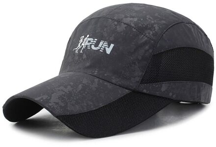 Mode Zomer Outdoor Sport Ademend Sneldrogend Mannen Vrouwen Baseball Cap Fietsen Klimmen Reizen Vissen Wandelen Zonnehoed A155 zwart
