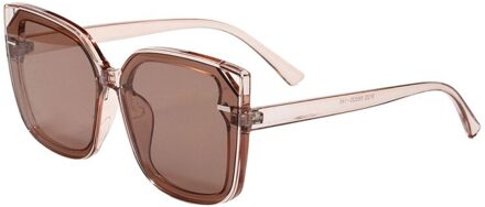 Mode Zomer Retro Zonnebril Trendy Wilde Vierkante Brillen Transparante Gradient Zonnebril QC