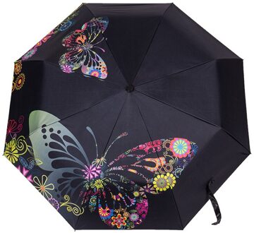 Mode Zon Regen Dames Paraplu Vouwen Anti-Uv Parasol Voor Vrouwen Winddicht Creatieve Originele Vlinder Vrouwelijke Paraplu