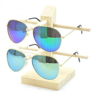Mode Zonnebril Houten Display Staat Plank Glazen Display Standhouder Rack 10 Verschillende Maten Natuurlijke Materiaal 2