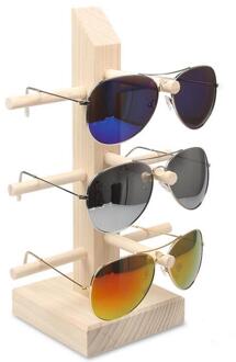 Mode Zonnebril Houten Display Staat Plank Glazen Display Standhouder Rack 10 Verschillende Maten Natuurlijke Materiaal 3