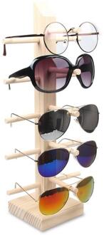 Mode Zonnebril Houten Display Staat Plank Glazen Display Standhouder Rack 10 Verschillende Maten Natuurlijke Materiaal 5