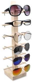 Mode Zonnebril Houten Display Staat Plank Glazen Display Standhouder Rack 10 Verschillende Maten Natuurlijke Materiaal 6