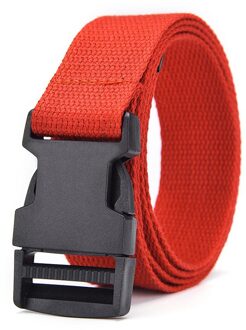 Mode Zwart Canvas Riem Voor Vrouwen Casual Vrouwelijke Taille Riemen Met Plastic Gesp Harajuku Effen Kleur Lange Riemen Ceinture Femme rood