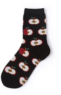 Modeager Mode Cartoon Leuke Sushi Cake Brood Avocado Vrouwen Voedsel Sokken Winter Dikke Warme Sokken voor Dames Meisjes donker grijs