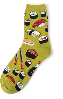 Modeager Mode Cartoon Leuke Sushi Cake Brood Avocado Vrouwen Voedsel Sokken Winter Dikke Warme Sokken voor Dames Meisjes Grijs