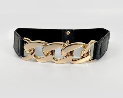 Modeketen Riem Elastische Metalen Taille Riemen Voor Vrouwen Dames Jas Jurk Riem Tailleband Goud