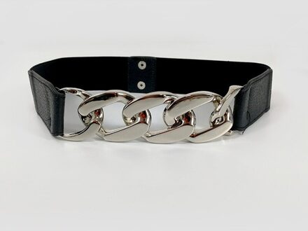 Modeketen Riem Elastische Metalen Taille Riemen Voor Vrouwen Dames Jas Jurk Riem Tailleband Zilver