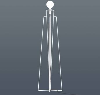 Model M1 LED vloerlamp wit kabel zwart wit, opaal, zwart