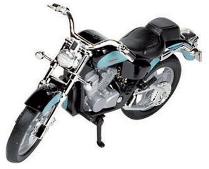 Model motor Honda Shadow - schaal 1:18 - speelgoed motor Blauw