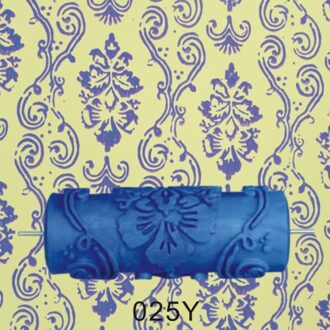 Model Patroon 5Inch 3D Rubber Decoratieve Muurschildering Roller, Muur Patroon Roller, 025Y