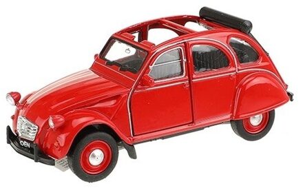 Modelauto Citroen 2cv Rood - Schaal 1:36 - Speelgoed Auto Schaalmodel