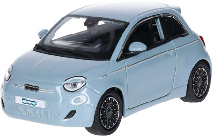 modelauto Fiat 500e - lichtblauw - schaal 1:24 - modelauto