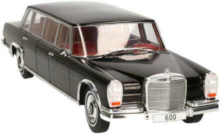 Modelauto/schaalmodel Mercedes-Benz 600 1969 schaal 1:18/34 x 11 x 8 cm - Speelgoed auto's Zwart