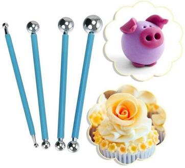 Modellering Bal Tool Polymeer Klei Set Fudge Cake Nail Decoratie Versiering Tot Nagel Producten En Tools Keuken Accessoires Thuis paars