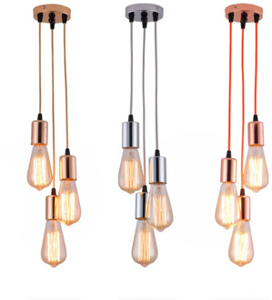 Modern 3 Heads Multicolor Pendant Ceiling Lamp Simple DIY Hanging Lighting Pendant Lights Home Interior Lights Living Room Light