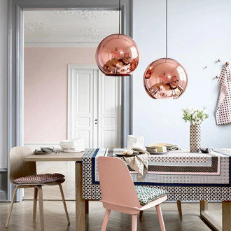 Modern Art Glass Ball Pendant Light Nordic Golden Creative Glass Ball Hanging Lamp Restaurant Dingling Living Bedroom Fixture