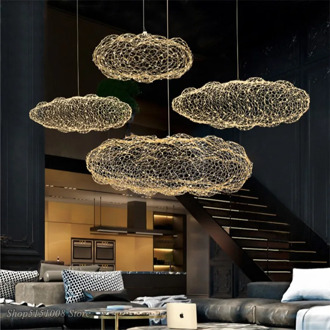 modern Art Hollow Cloud Pendant Lights Nordic Creative starry Cloud pendant lamp Bedroom Dining Room Firefly Led Light Fixtures