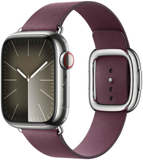 Modern Buckle FineWoven voor de Apple Watch | 38/40/41/42 mm - Maat L - Mulberry Donkerrood - 42 mm