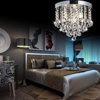 Modern Chandelier Crystal Ball Fixture Pendant LED Ceiling Lamp for Hallway Bedroom Living Room Kitchen Dining Room