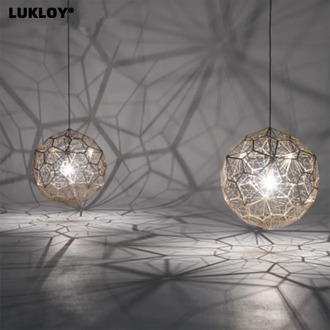 Modern Creativity Diamond Spherical Pendant Lamp Industrial Style Polyhedron Stainless Steel coffee Room restaurant Shop Light