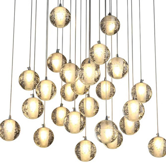 Modern Crystal Glass Ball LED Pendant Lights Fixtures Multiple Staircase Lamps Bar Hanging Lamp For Hotel Villa Duplex Apartment