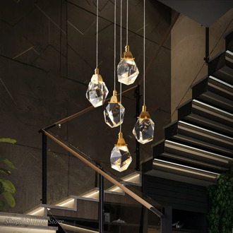 modern Crystal Led Pendant Lights Nordic Living Room Dining Room Bar Kitchen Hanging Lamps Luminaire Indoor decor Light Fixtures