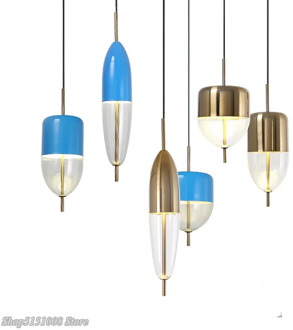 Modern fish floating pendant lights Nordic design Water Droplets glass Hanging lamp restaurant DIY decor LED lighting fixtures