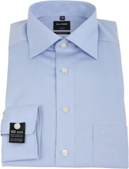 Modern fit strijkvrij overhemd met extra lange mouwen Lichtblauw - 38
