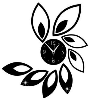 Modern Frameloze Diy Wandklok 3D Spiegel Wandklok Grote Mute Muurstickers Voor Woonkamer Slaapkamer Home Decorations zwart rood