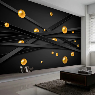 Modern Geometric Solid Circles Photo Mural Wallpaper Restaurant Cafe Boy Bedroom Background 3D Wall Cloth Decor Poster Sticker